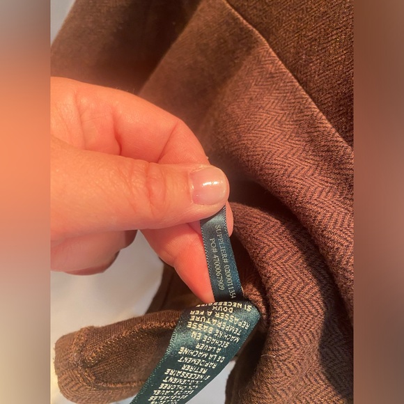 LaurenRalph Lauren- Brown Chevron knit peplum top, Size XL, 3/4 Sleeve Size XL - Picture 3 of 5